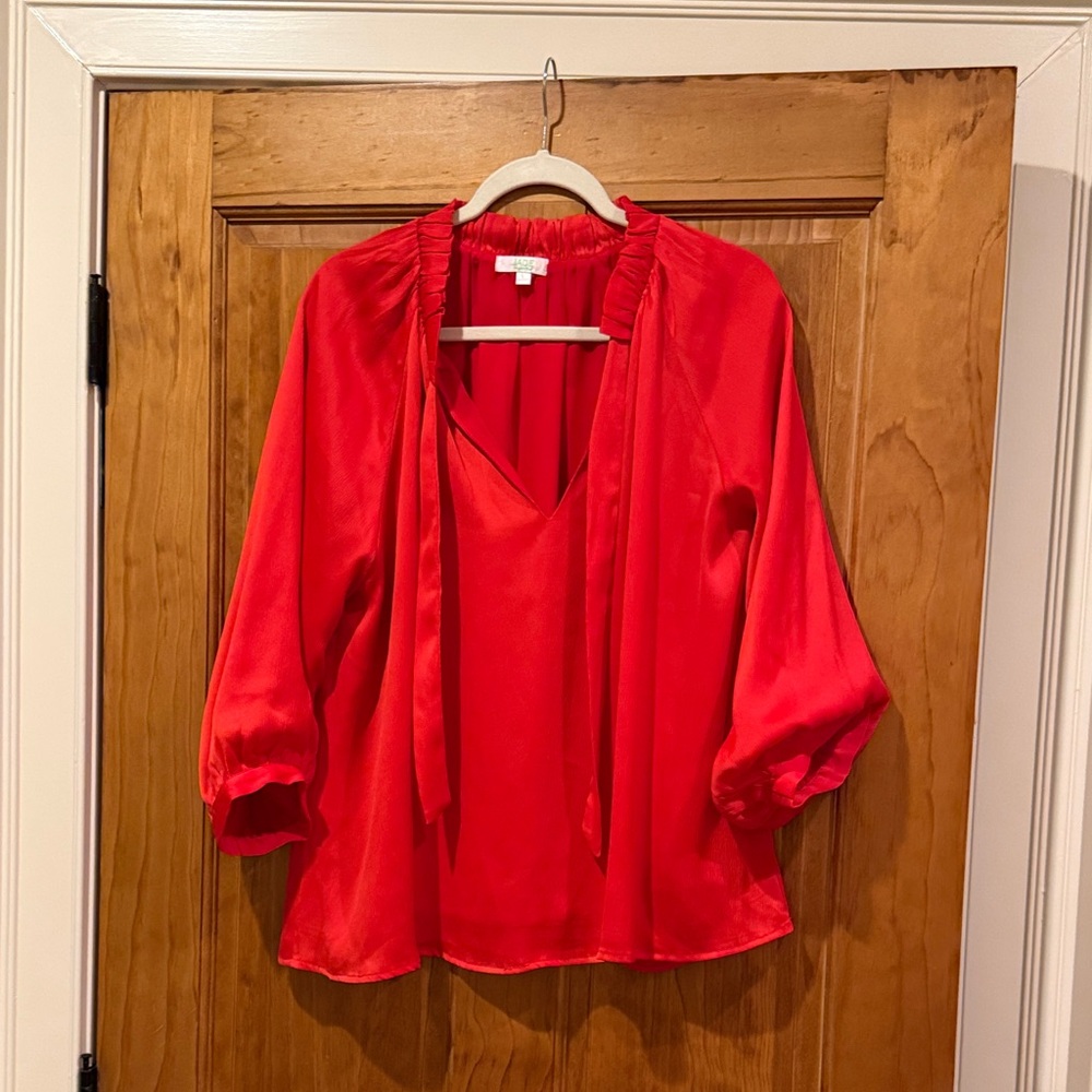 Jade Vibrant Red Blouse